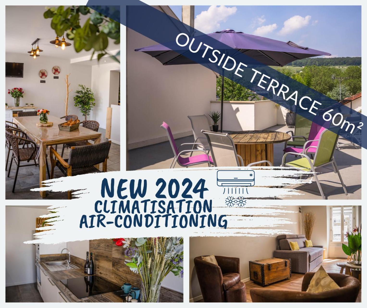 Terrasse 86 - Terrasse & Climatisation - 4-6 Personnes - Bnb Эперне Экстерьер фото